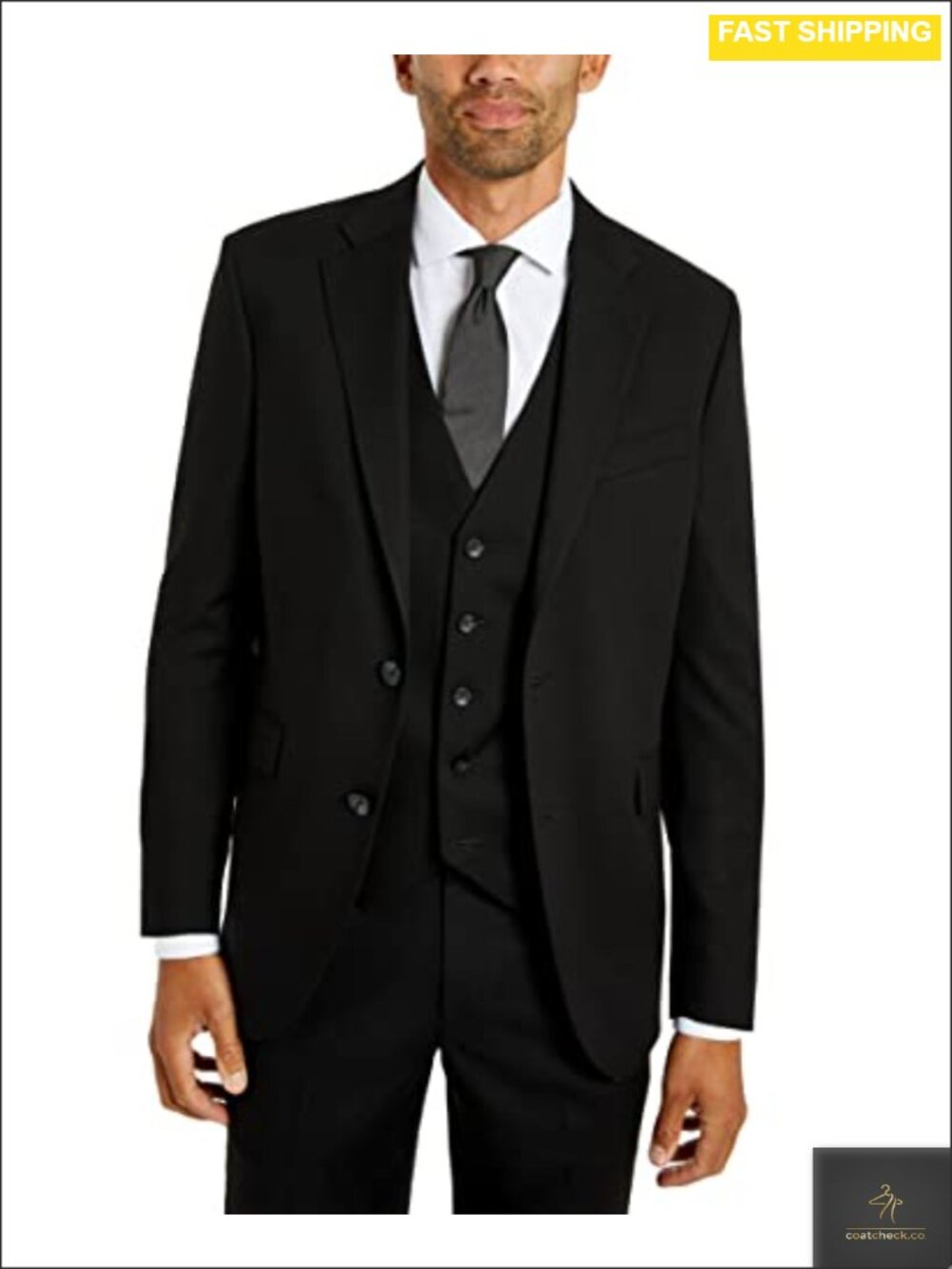 Men's Stretch Suit Jacket Blazer Fully Lined Button Jetted Pocket Wedding